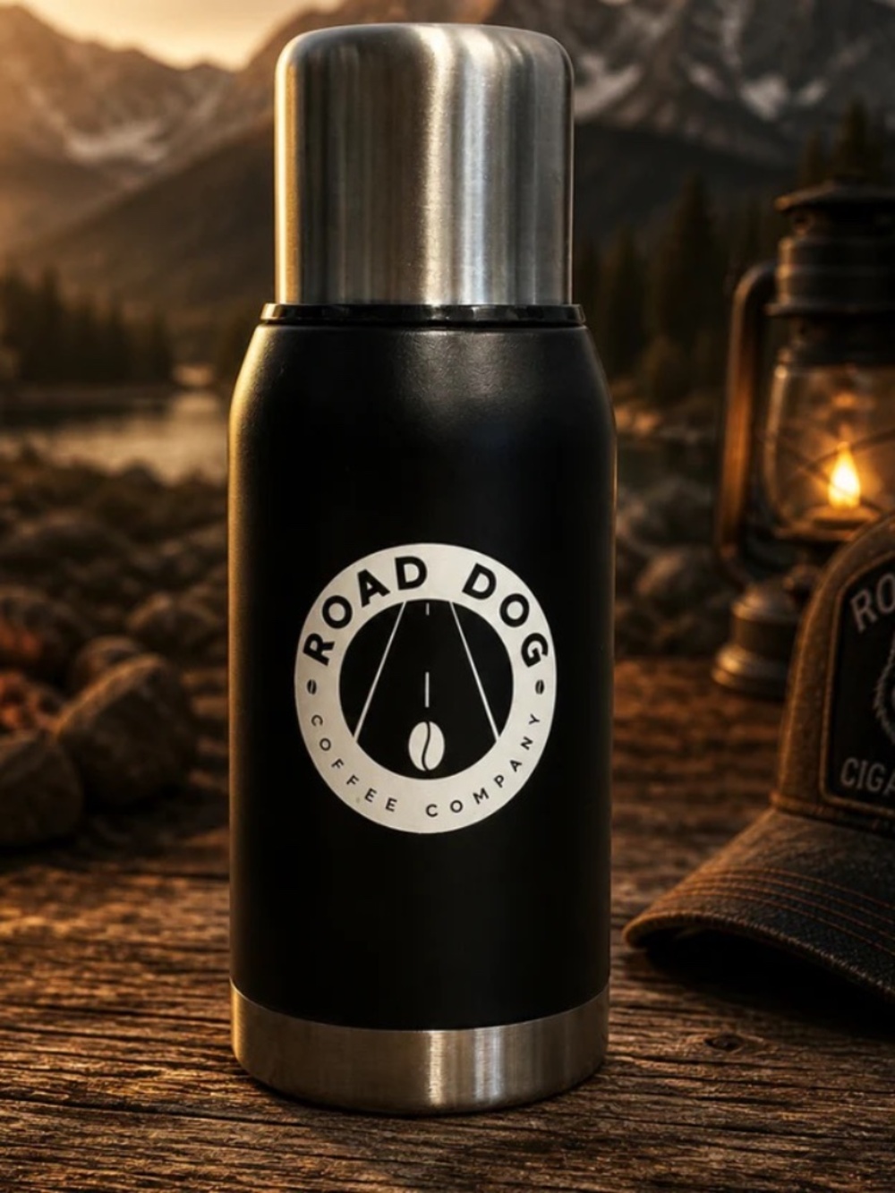 RDCC Company Medallion Cigar/Coffee Logo Insulated Thermos